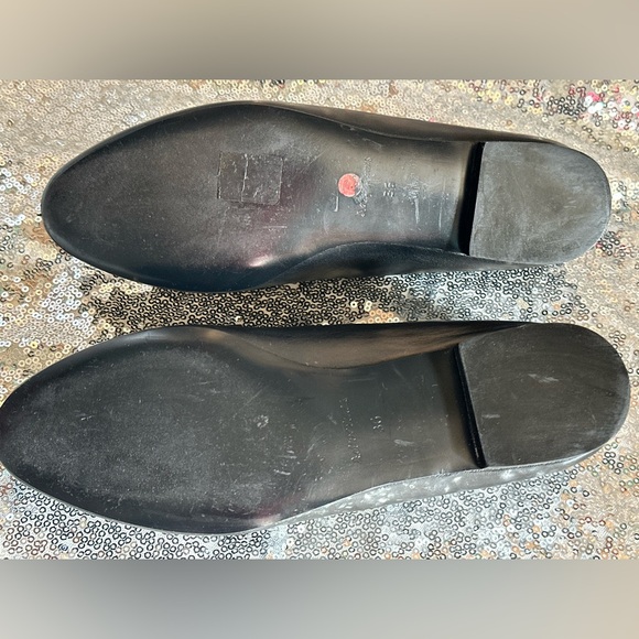 Other Stories Leather Black Loafers with Gold Accent Size 36 - Picture 11 of 11